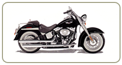 A stock Harley Davidson Deluxe